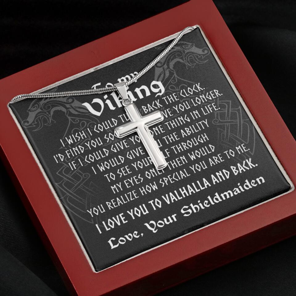 To My Viking I Love You Cuban Link Chain - Image 8