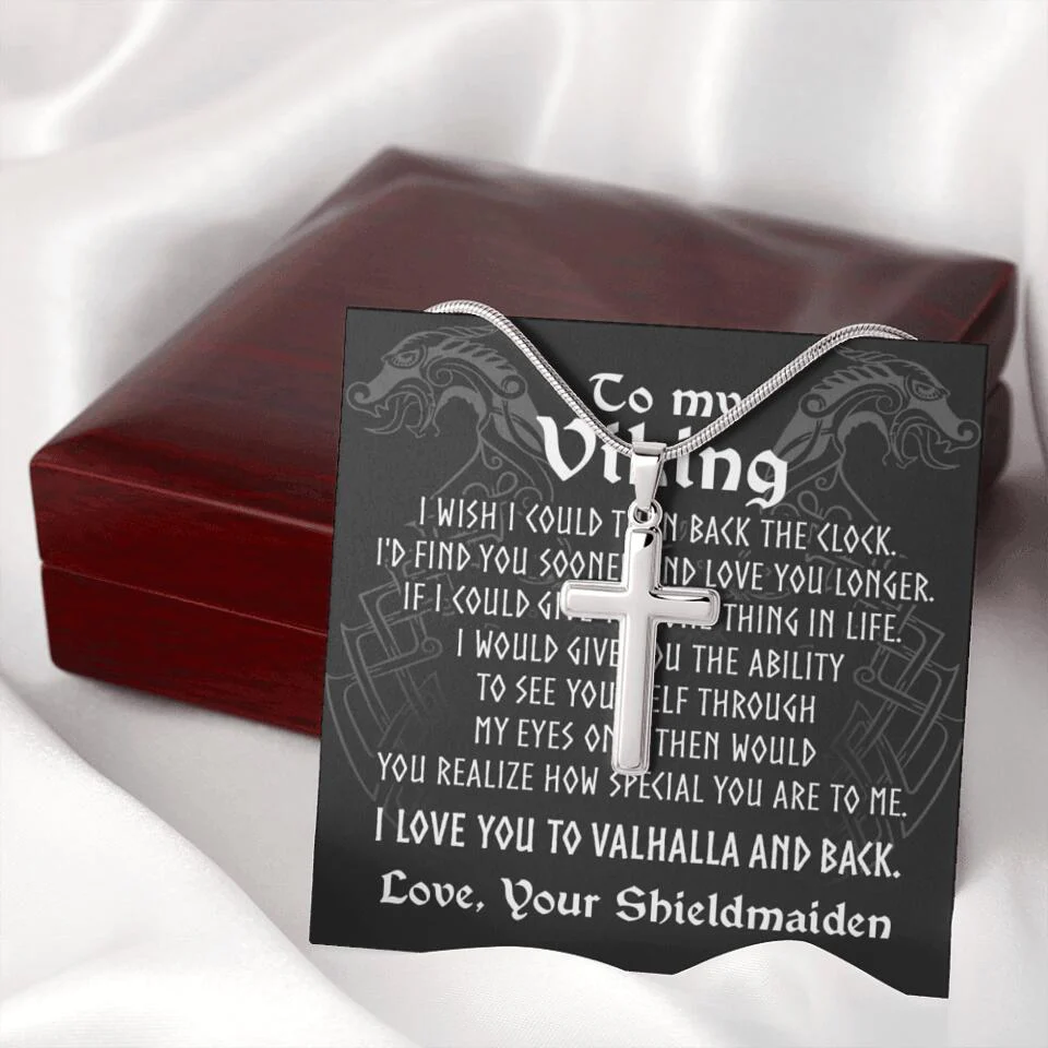 To My Viking I Love You Cuban Link Chain - Image 9