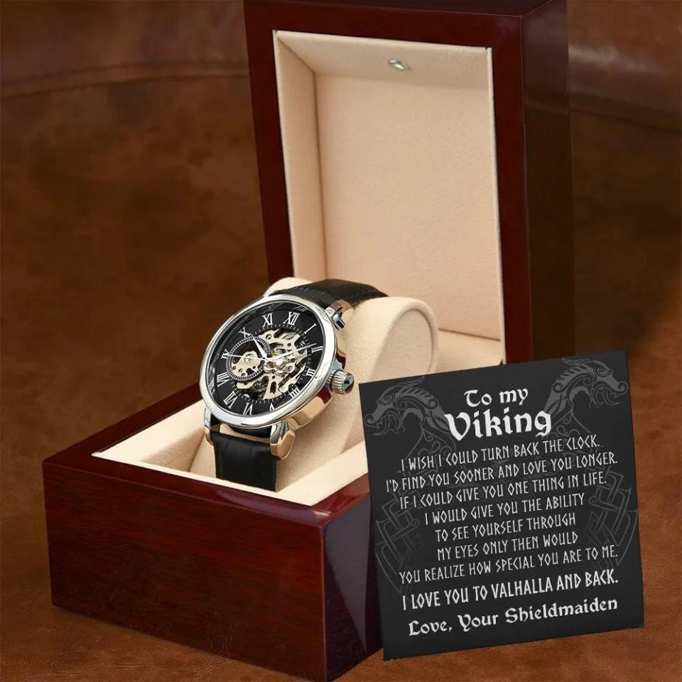 To My Viking I Love You To Valhalla And Back Personalized Luxury Watch - Image 4