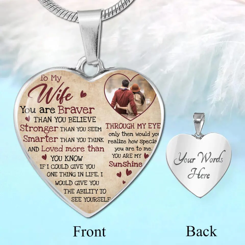 To My Wife Girlfriend Custom Necklace And Keychain Anniversary Gift For Her - Image 4