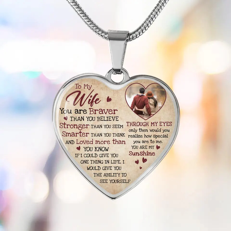 To My Wife Girlfriend Custom Necklace And Keychain Anniversary Gift For Her - Image 6
