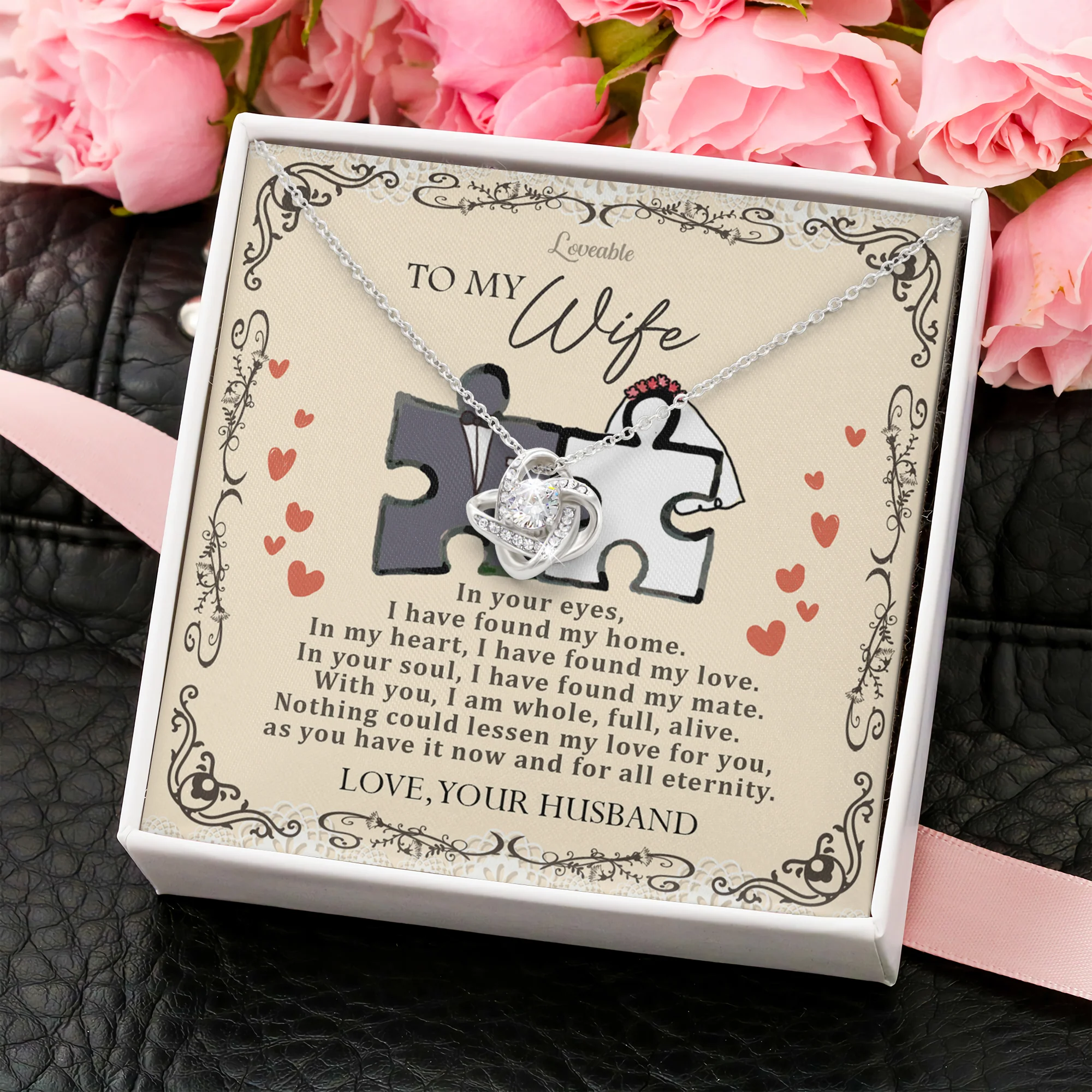 To My Wife I Have Found My Home Necklace - Image 3