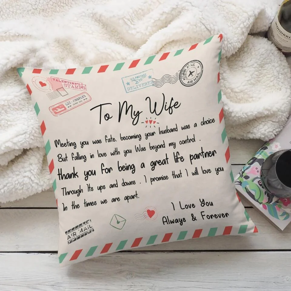 To My Wife Meeting You Was Fate- Best Pillow Gift For Her - 208IHPTHPI042 - Image 2