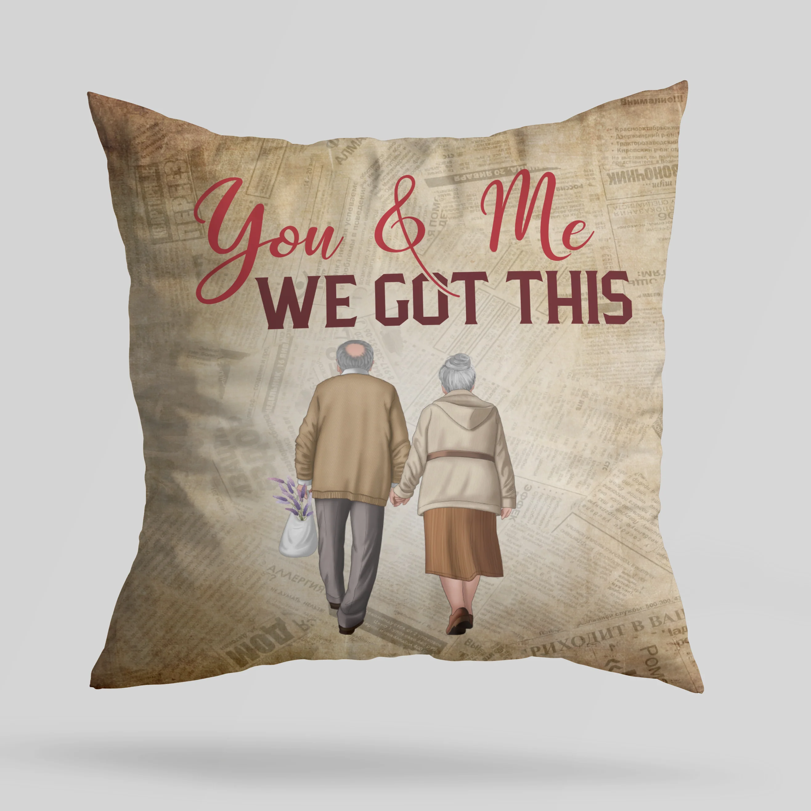To My Wife When We Get to The End of Our Lives Together, You and Me We Got This - Linen Pillow - Gift for Older Couples - Image 4