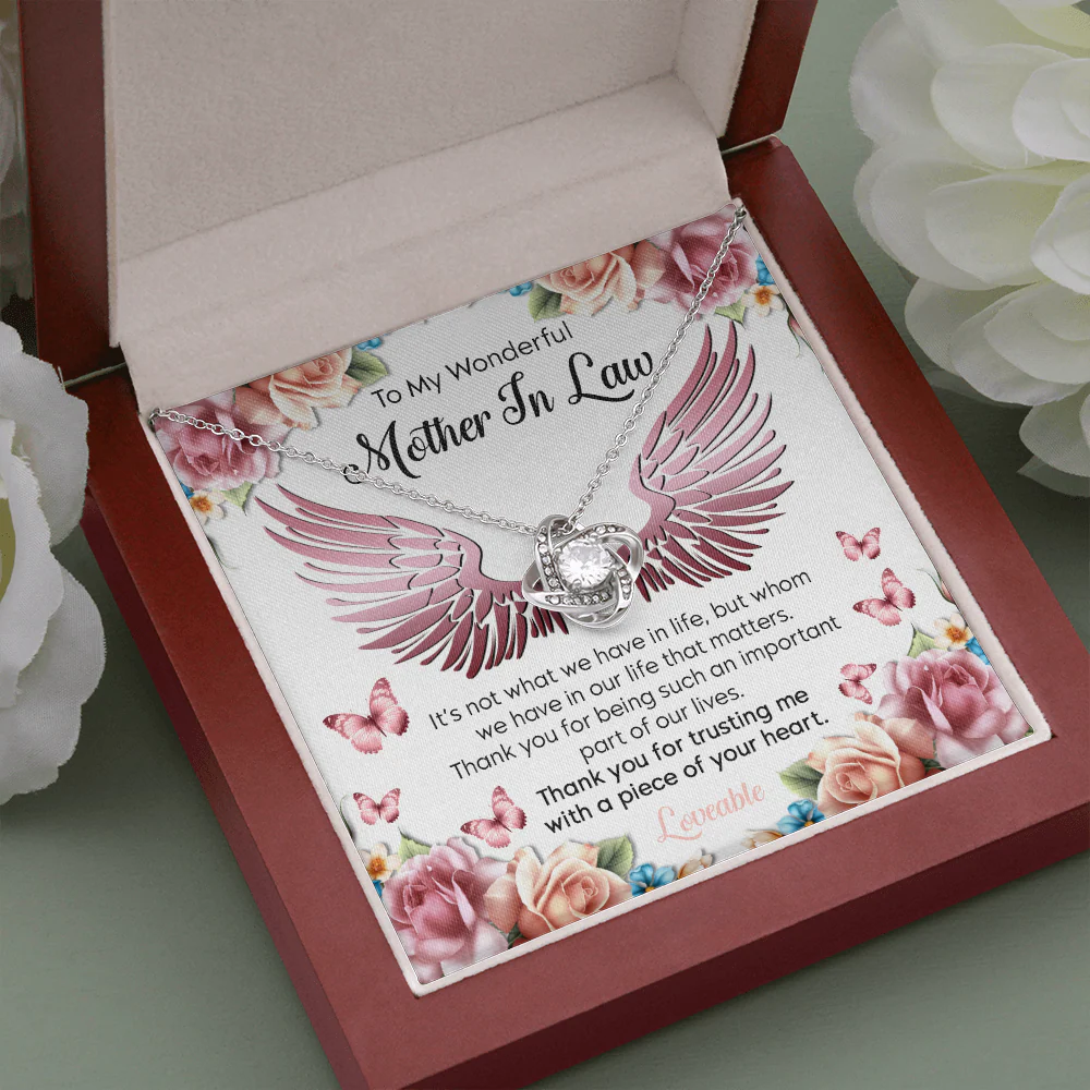 To my wonderful Mother In Law Meaningful message Necklace - Image 5