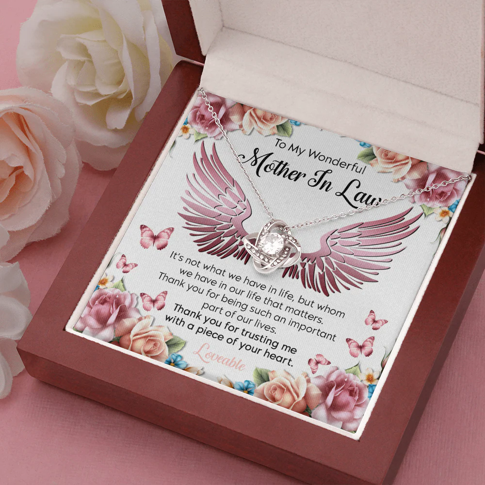 To my wonderful Mother In Law Meaningful message Necklace - Image 6