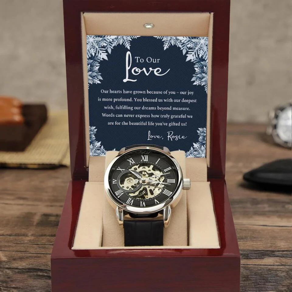 To Our Love Love Quote For Him Custom Openwork Watch Gift For Him - Image 3