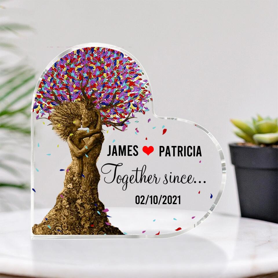 Together Since Custom Acrylic Plaque Anniversary Gift For Couples - Image 2