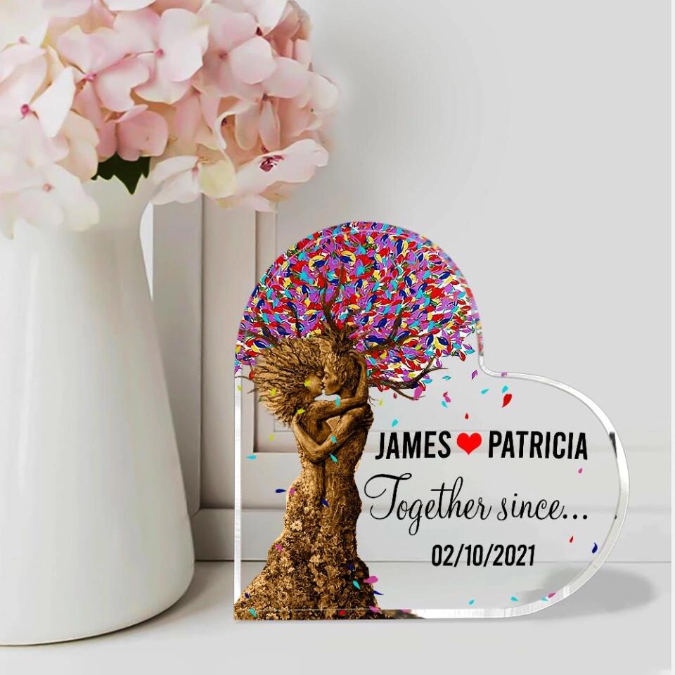 Together Since Custom Acrylic Plaque Anniversary Gift For Couples - Image 3
