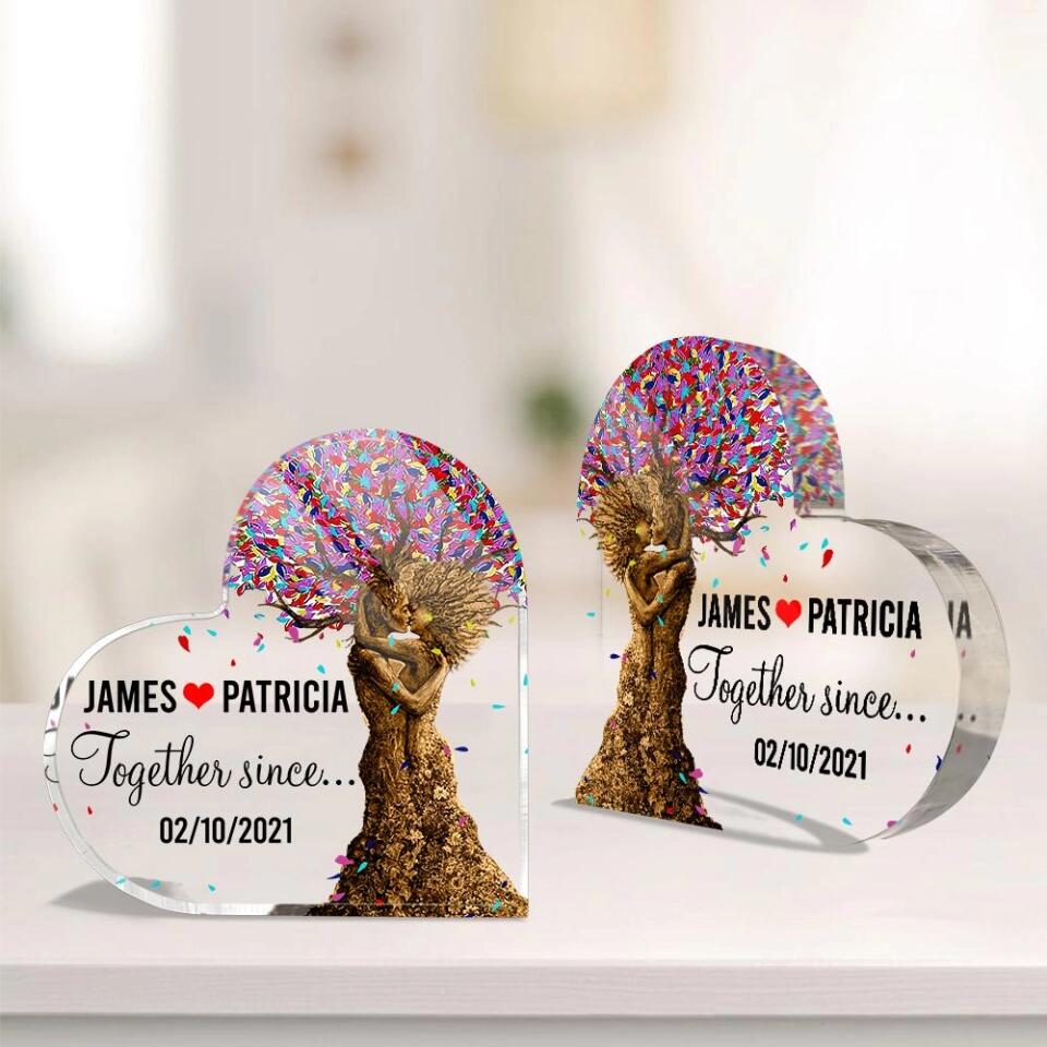 Together Since Custom Acrylic Plaque Anniversary Gift For Couples - Image 4