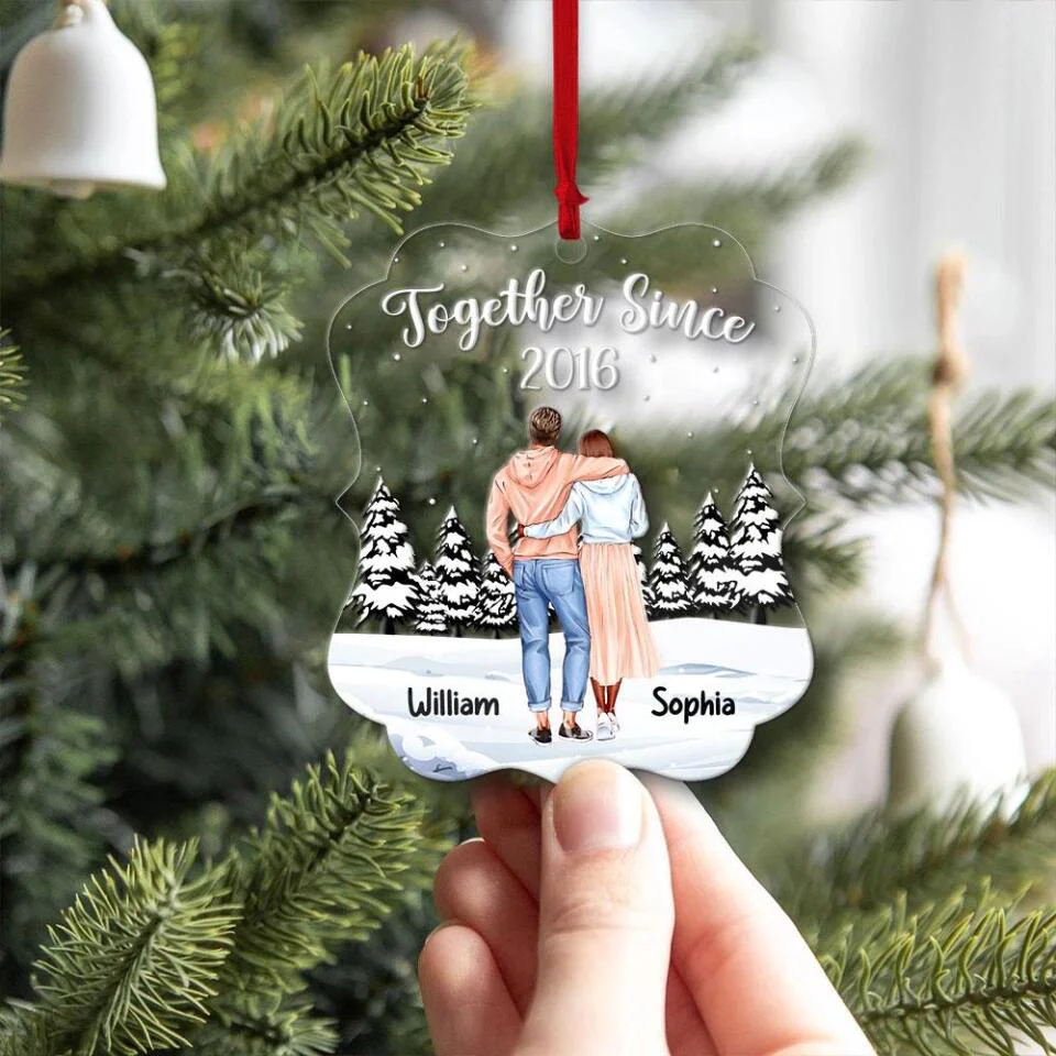 Together Since - Personalized Ornament for Couples - Christmas Gift for Her, Him - Image 3