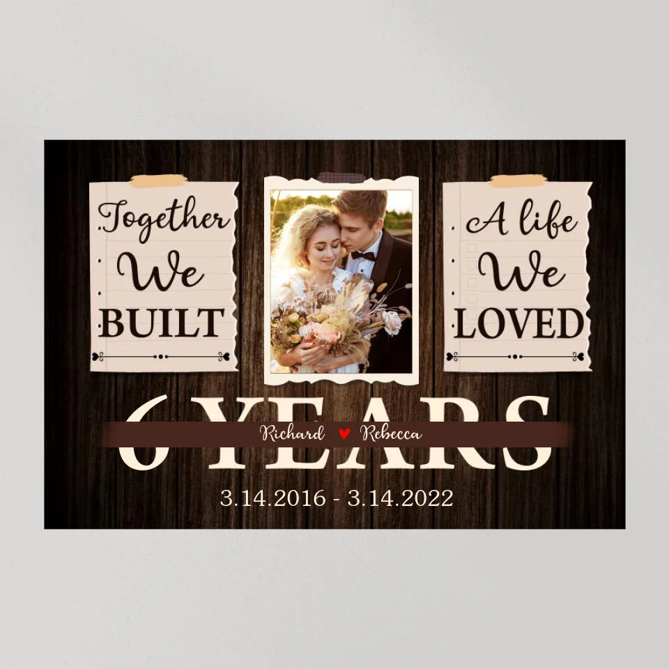 Together We Built A Life We Loved Custom Canvas Poster Anniversary Gift For Wife - Image 8