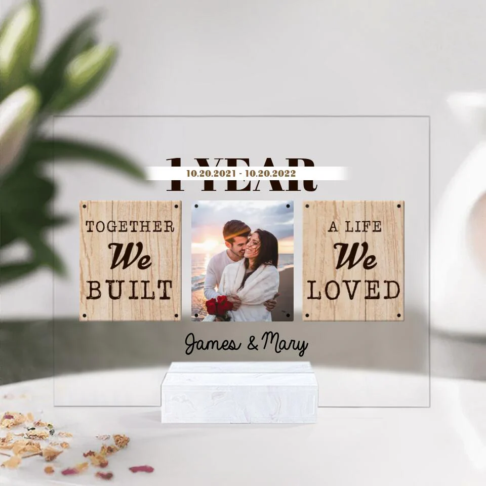 Together We Built A Life We Loved Personalized Acrylic Plaque - Image 2