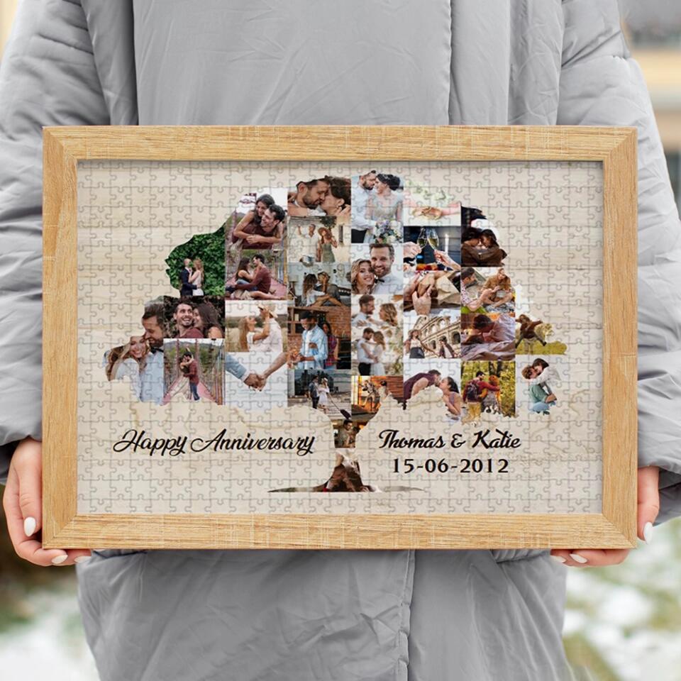 Tree Of Love Custom Photo And Text - Custom Photo Puzzles 500 1000 Pieces - Best Gift For Couple On Anniversaries Birthdays -  209IHPTHPZ153 - Image 5