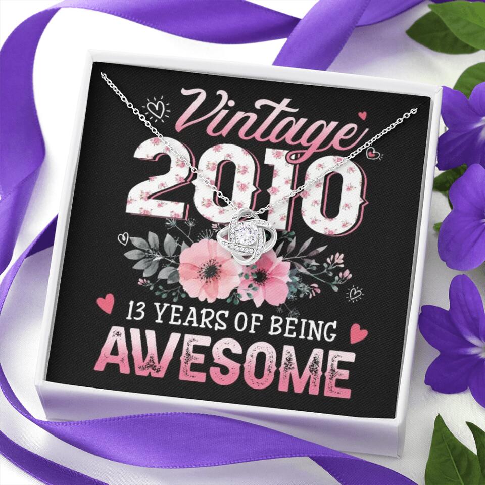 Vintage 2000 2003 2010 Many Years Of Awesome - Personalized Necklace - Image 25