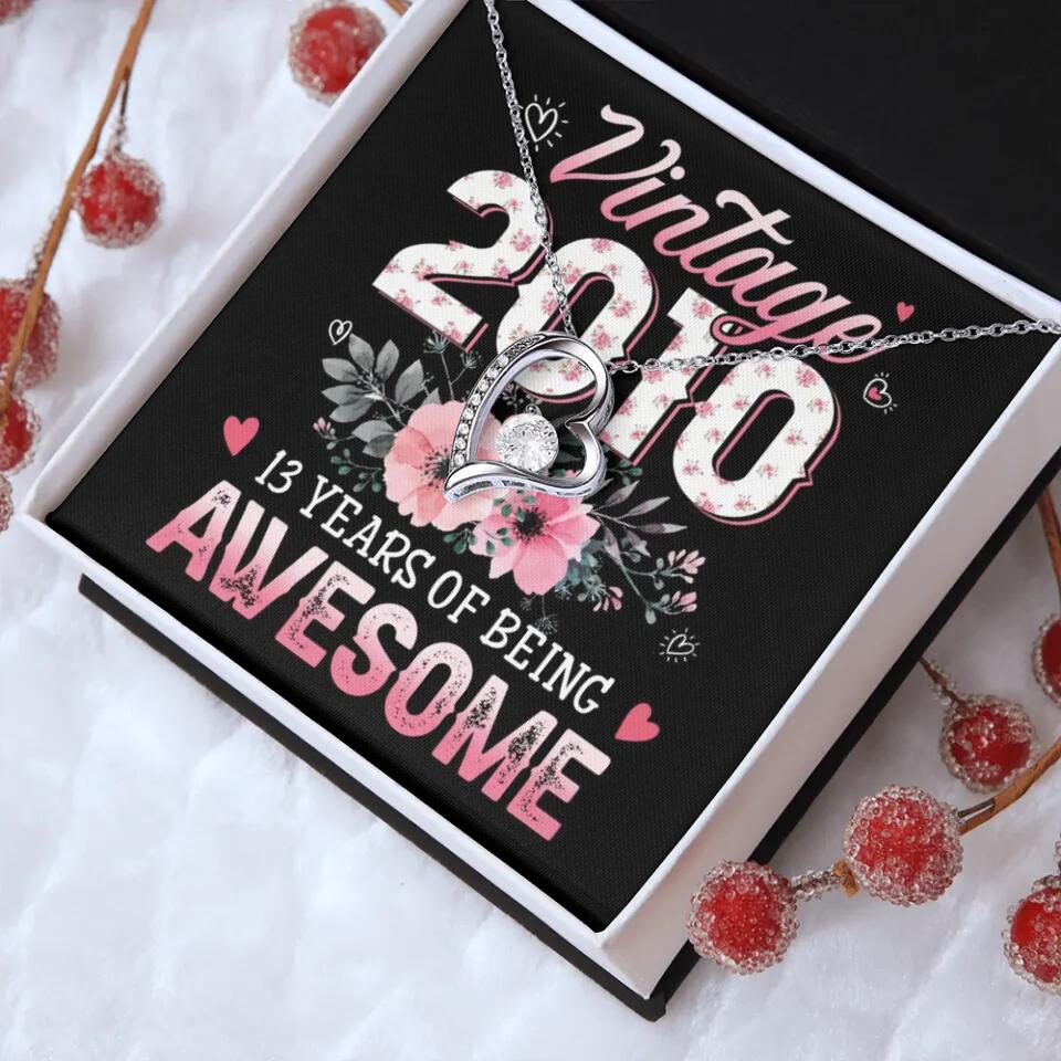 Vintage 2000 2003 2010 Many Years Of Awesome - Personalized Necklace - Image 4