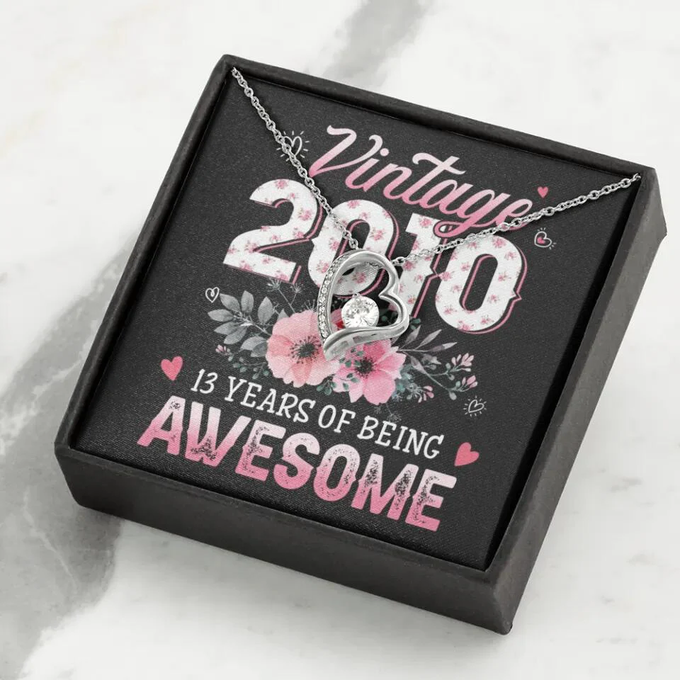 Vintage 2000 2003 2010 Many Years Of Awesome - Personalized Necklace - Image 6