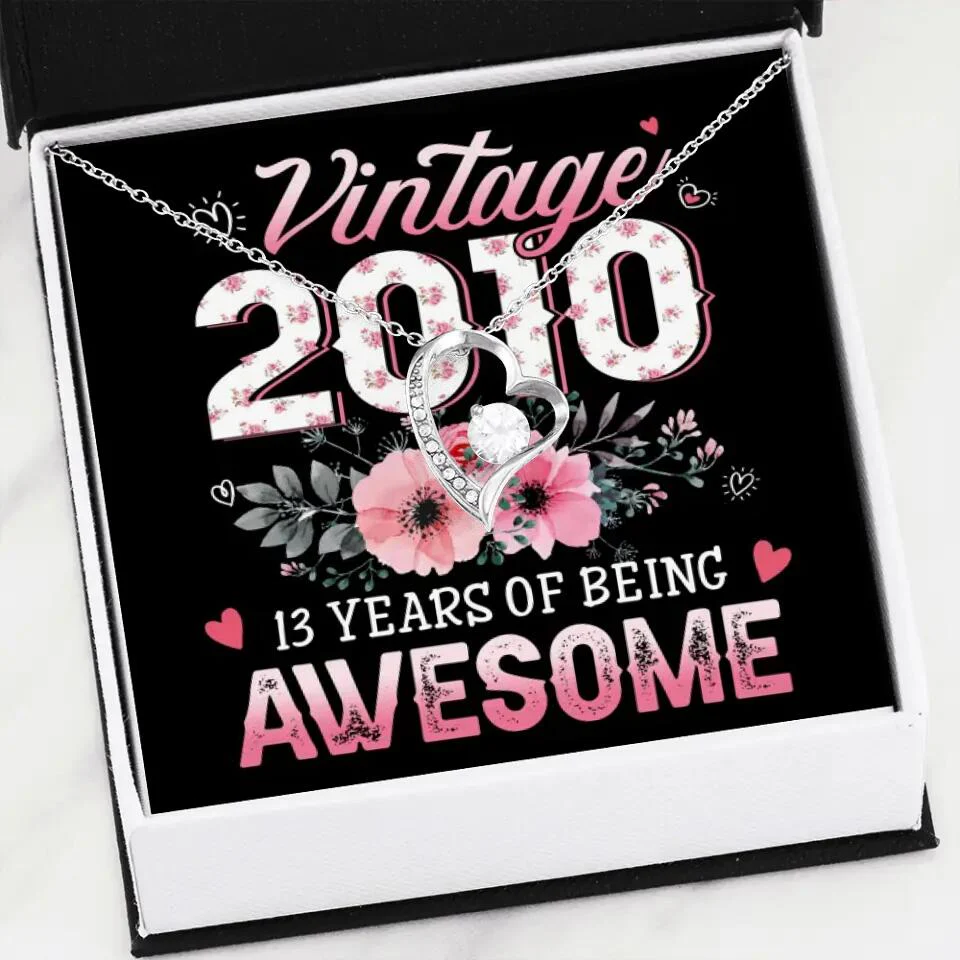 Vintage 2000 2003 2010 Many Years Of Awesome - Personalized Necklace - Image 8