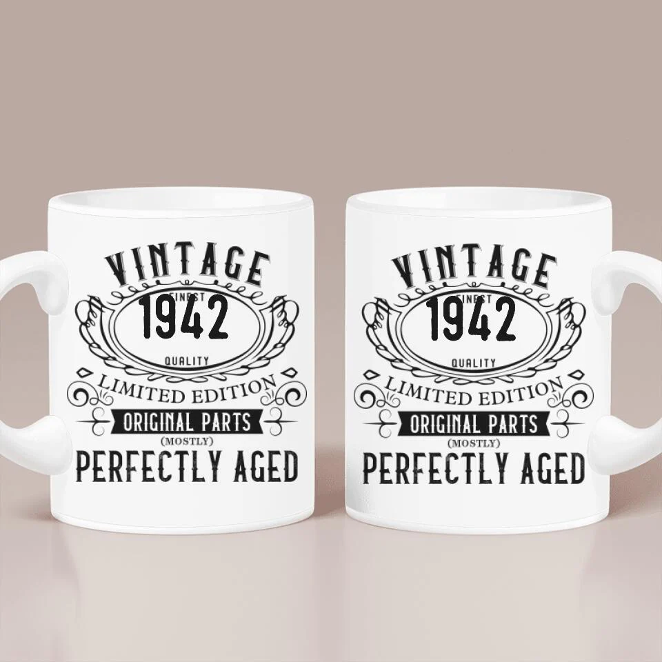 Vintage Finest Quality Limited Edition Perfectly Aged - Personalized Mug - Image 2