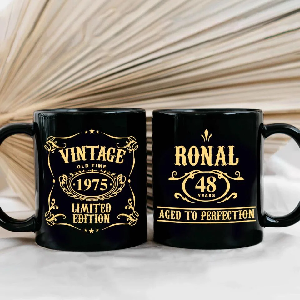 Vintage Old Time Aged To Perfection Personalized Mug - Image 5