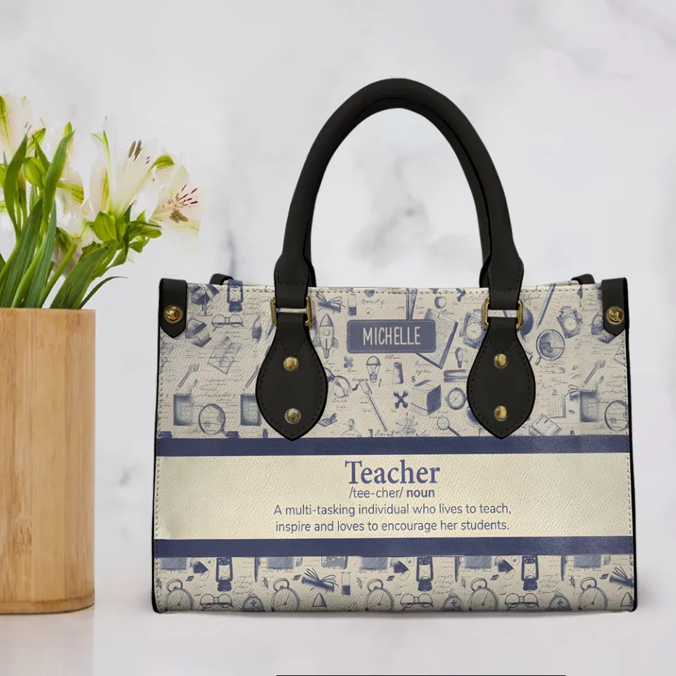 Vintage Teacher Bag - Teacher Definition - A Multi-tasking Individual - Custom Gift for Teacher - Image 3
