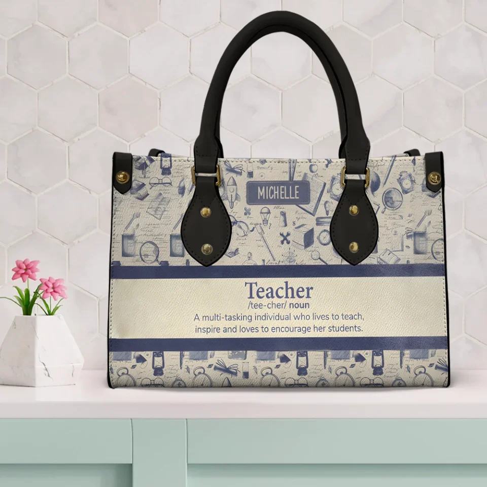 Vintage Teacher Bag - Teacher Definition - A Multi-tasking Individual - Custom Gift for Teacher - Image 4