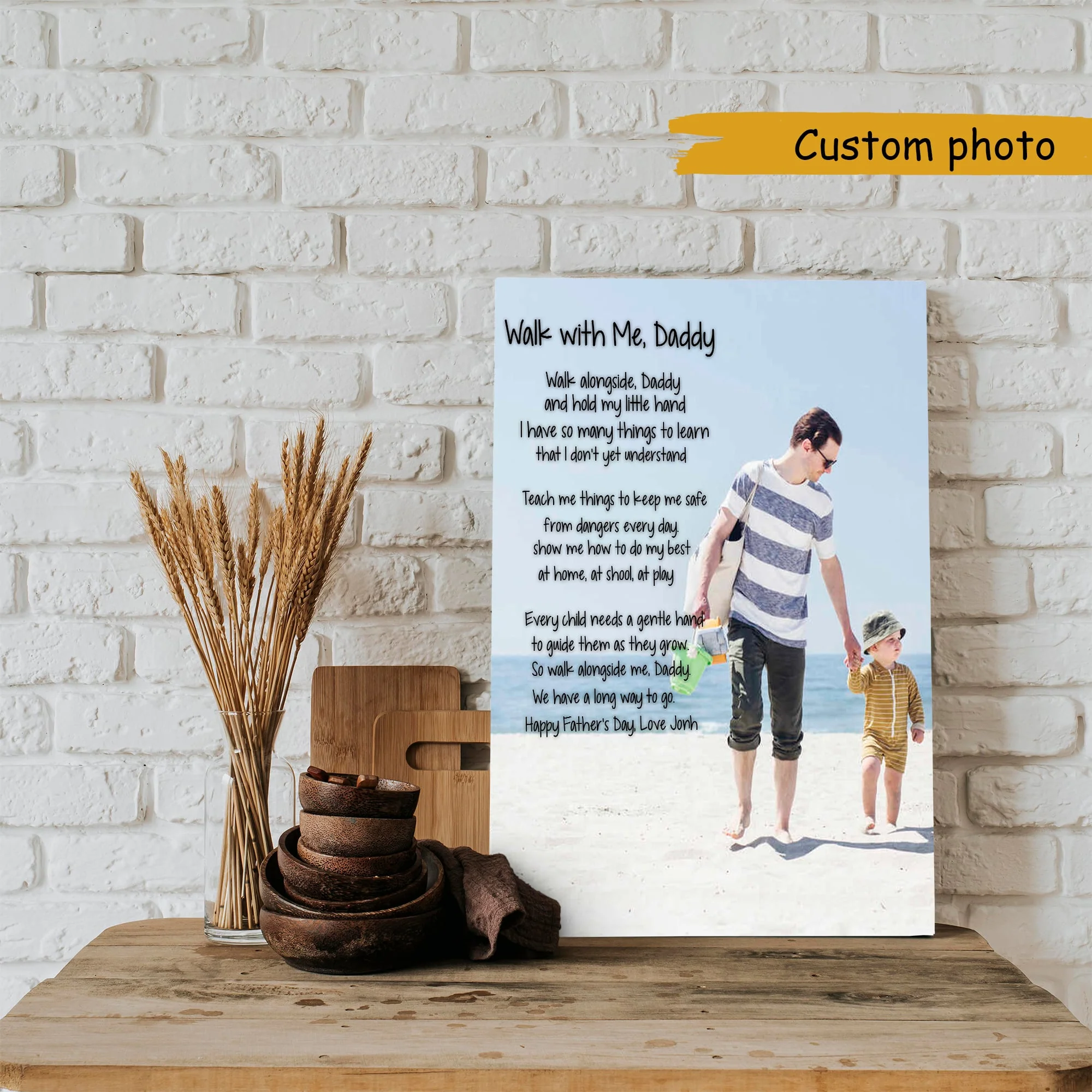 Walk With Me, Daddy Canvas - Father's Day Gift - Image 4
