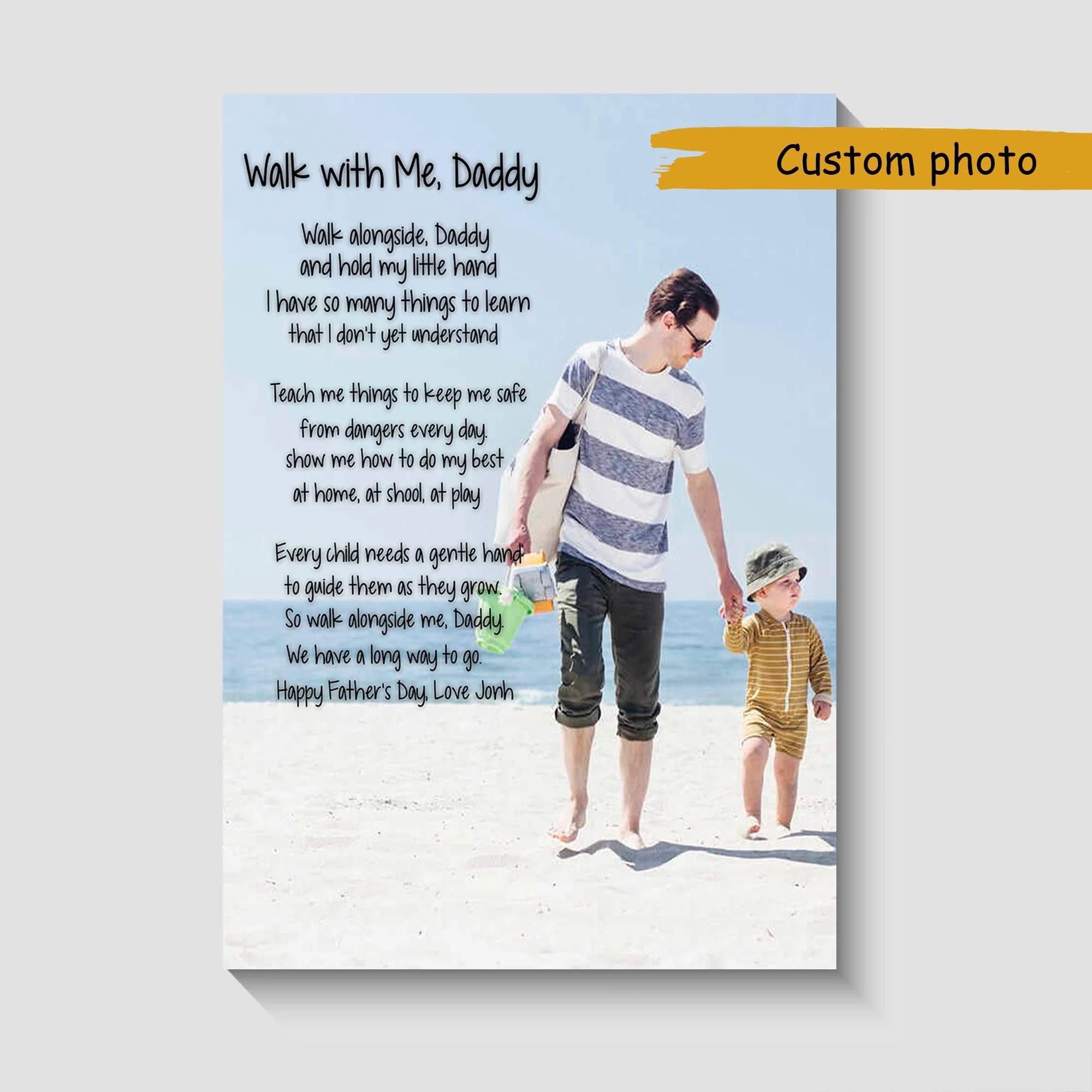 Walk With Me, Daddy Canvas - Father's Day Gift - Image 5