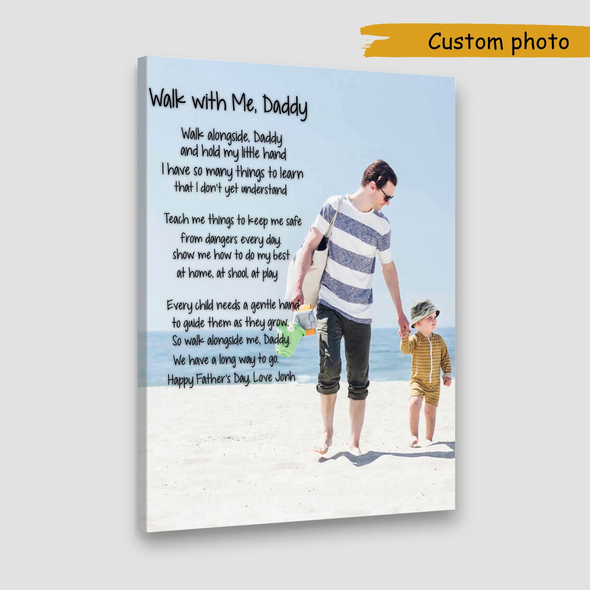 Walk With Me, Daddy Canvas - Father's Day Gift - Image 6