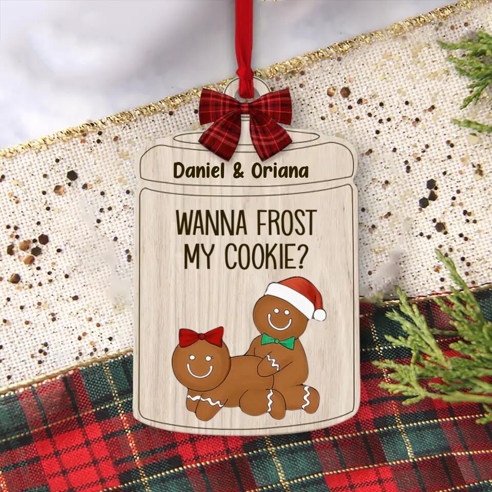 Wanna Frost My Cookie Custom Gingerbread Couple Ornament - Image 2