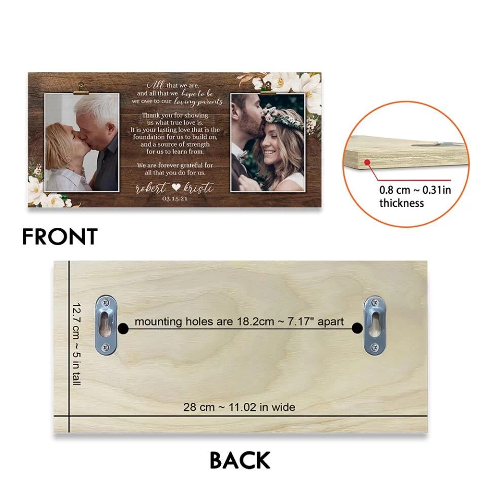 We Are Forever Grateful For All That You Do For Us Personalized Wooden Sign - Image 10