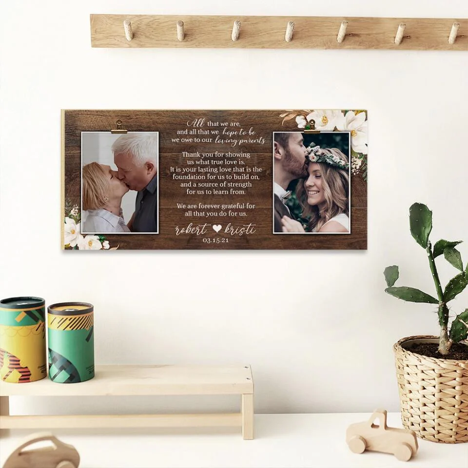 We Are Forever Grateful For All That You Do For Us Personalized Wooden Sign - Image 14