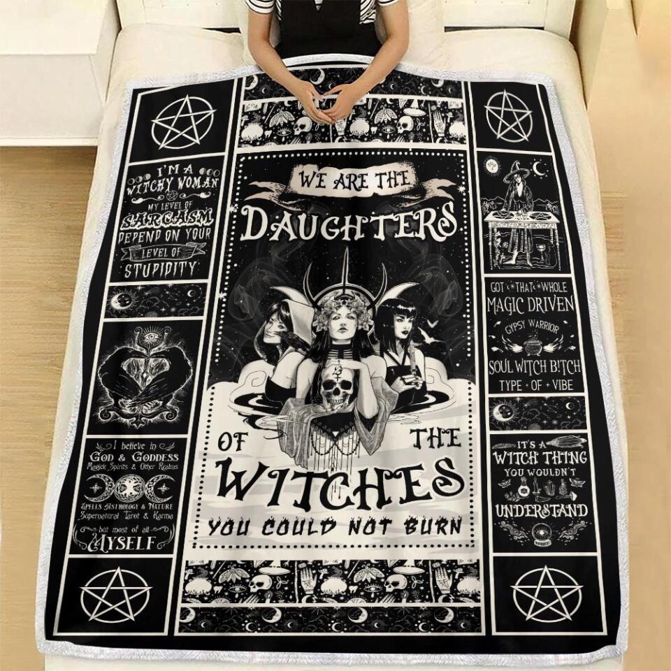 We Are The Daughters Of The Witches You Could Not Burn-Best Blanket Gift For Halloween Her Daughter Sister-209IHNTHBL638 - Image 3