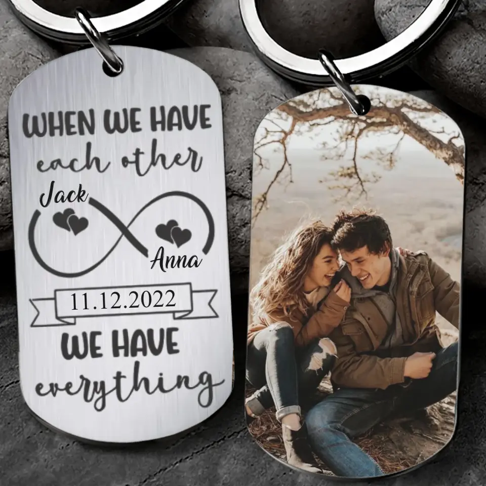 When We Have Each Other We Have Everything Personalized Keychain - Image 2