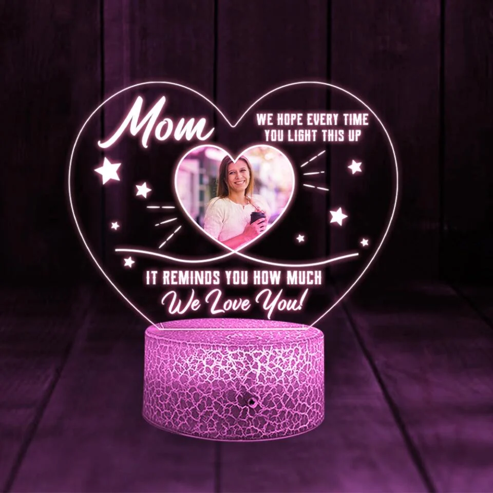 We Hope Everytime You Light This Up It Reminds You We Love You - Personalized LED Light - Gift For Mom - Image 4