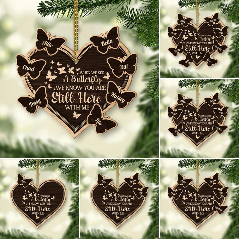 We Know You Are Still Here Personalized Wooden Ornament - Image 3