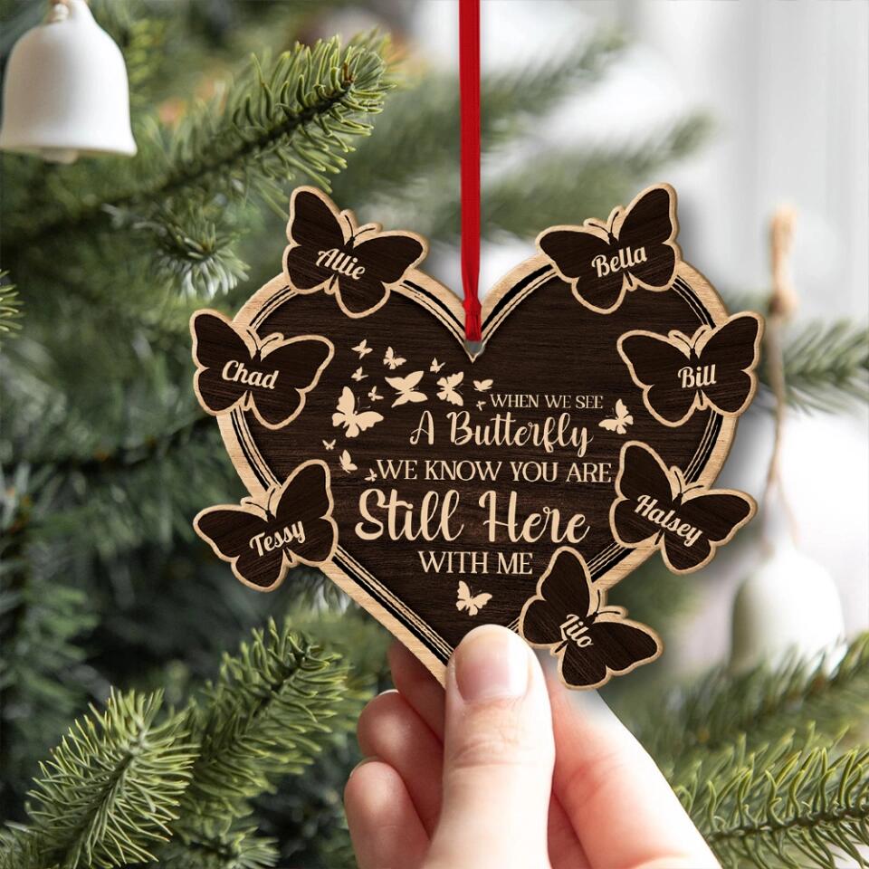 We Know You Are Still Here Personalized Wooden Ornament - Image 4