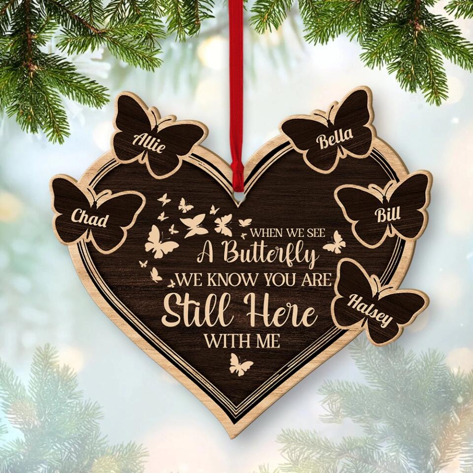 We Know You Are Still Here Personalized Wooden Ornament - Image 5