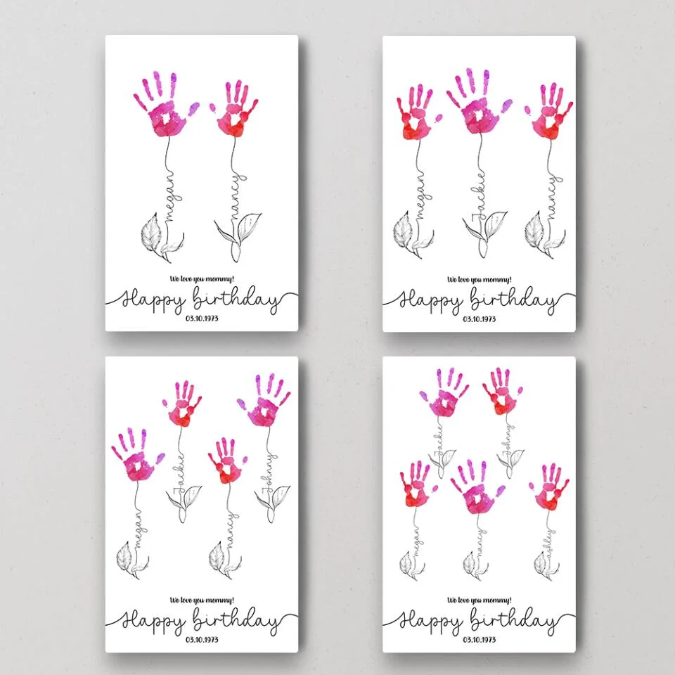 We Love You Mommy Handprint - Custom Canvas Poster - Birthday Gift For Mom - Image 13