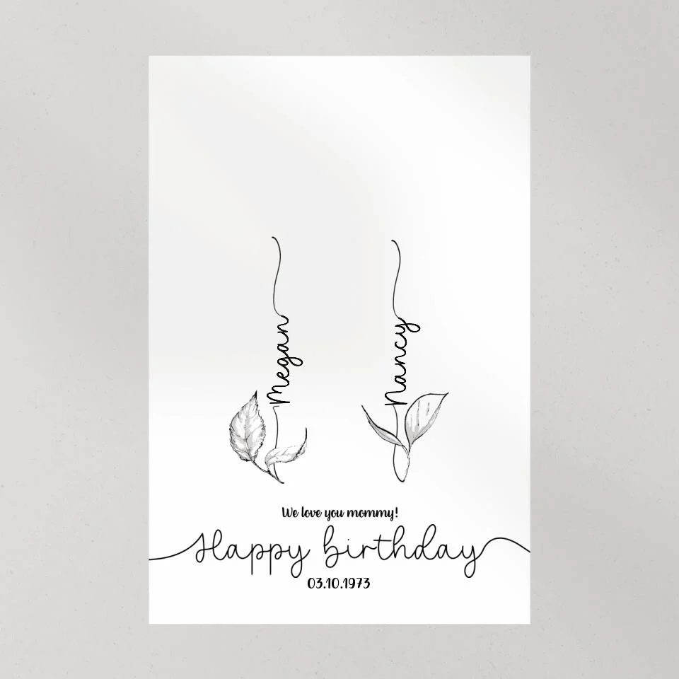 We Love You Mommy Handprint - Custom Canvas Poster - Birthday Gift For Mom - Image 7