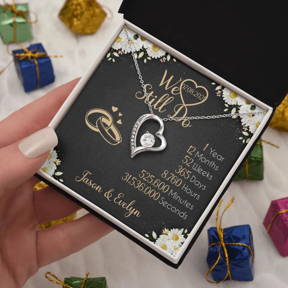 Personalized Valentine Gifts - We Still Do 1 Year - Personalized Necklace - 1st Anniversary Gift for Her - Image 10