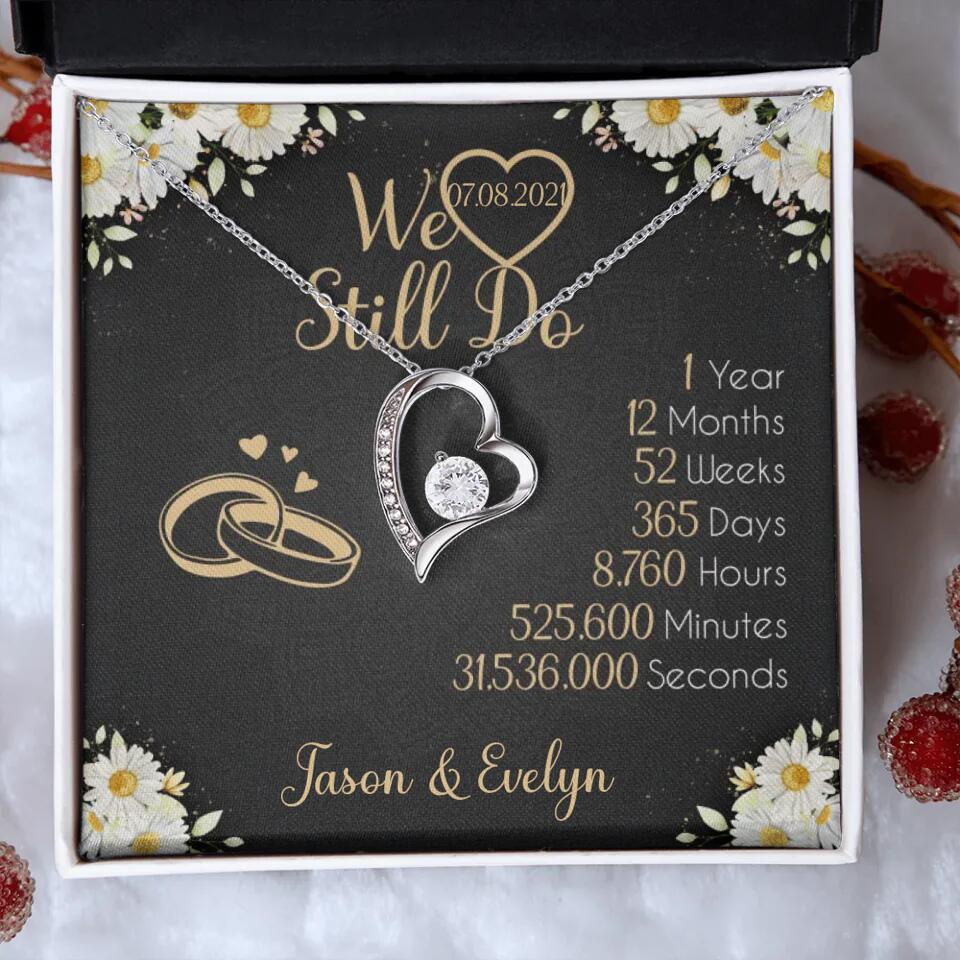 Personalized Valentine Gifts - We Still Do 1 Year - Personalized Necklace - 1st Anniversary Gift for Her - Image 12