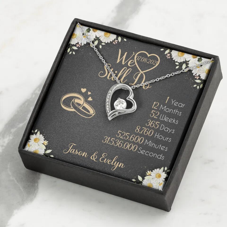 Personalized Valentine Gifts - We Still Do 1 Year - Personalized Necklace - 1st Anniversary Gift for Her - Image 13