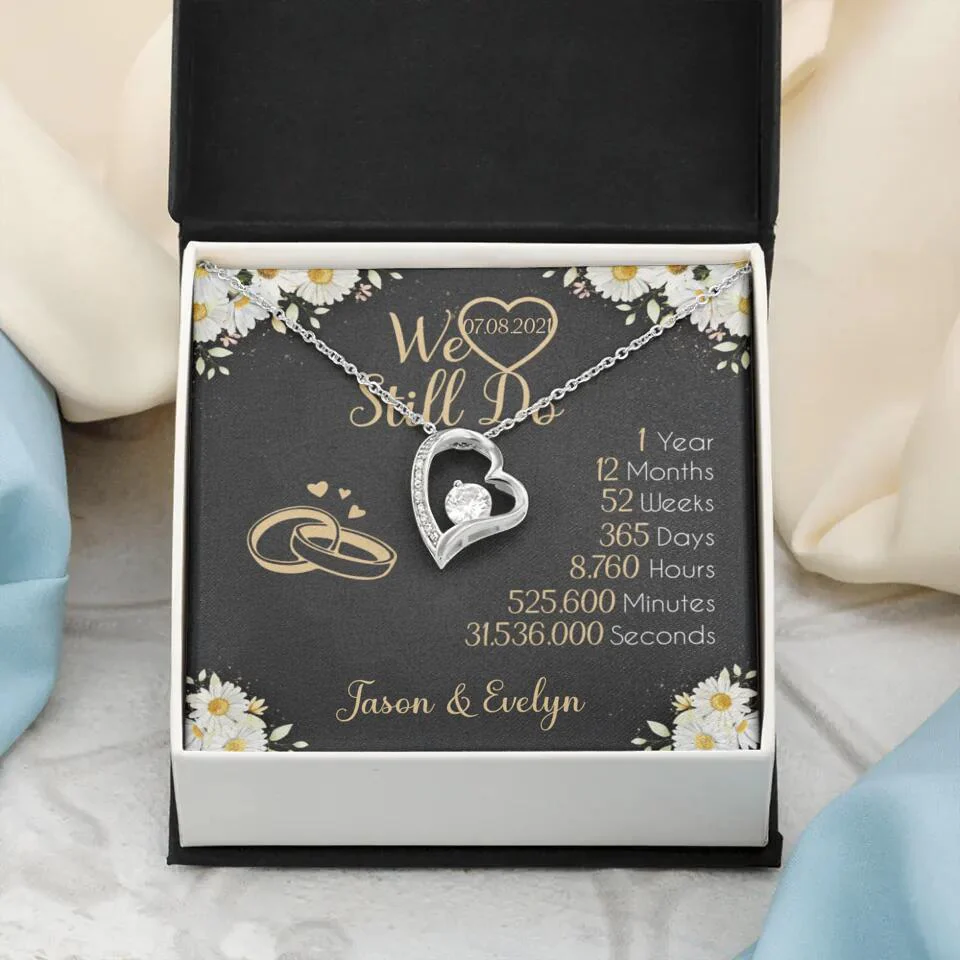 Personalized Valentine Gifts - We Still Do 1 Year - Personalized Necklace - 1st Anniversary Gift for Her - Image 14