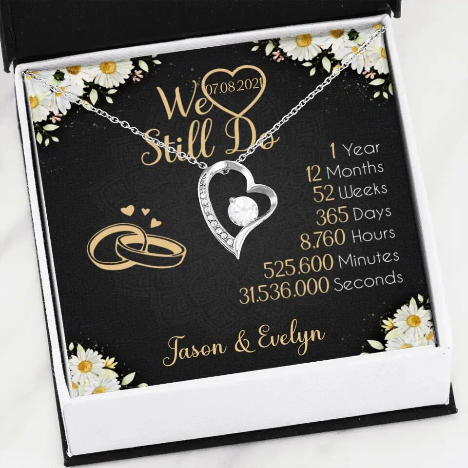 Personalized Valentine Gifts - We Still Do 1 Year - Personalized Necklace - 1st Anniversary Gift for Her - Image 15