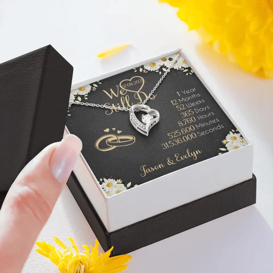 Personalized Valentine Gifts - We Still Do 1 Year - Personalized Necklace - 1st Anniversary Gift for Her - Image 16