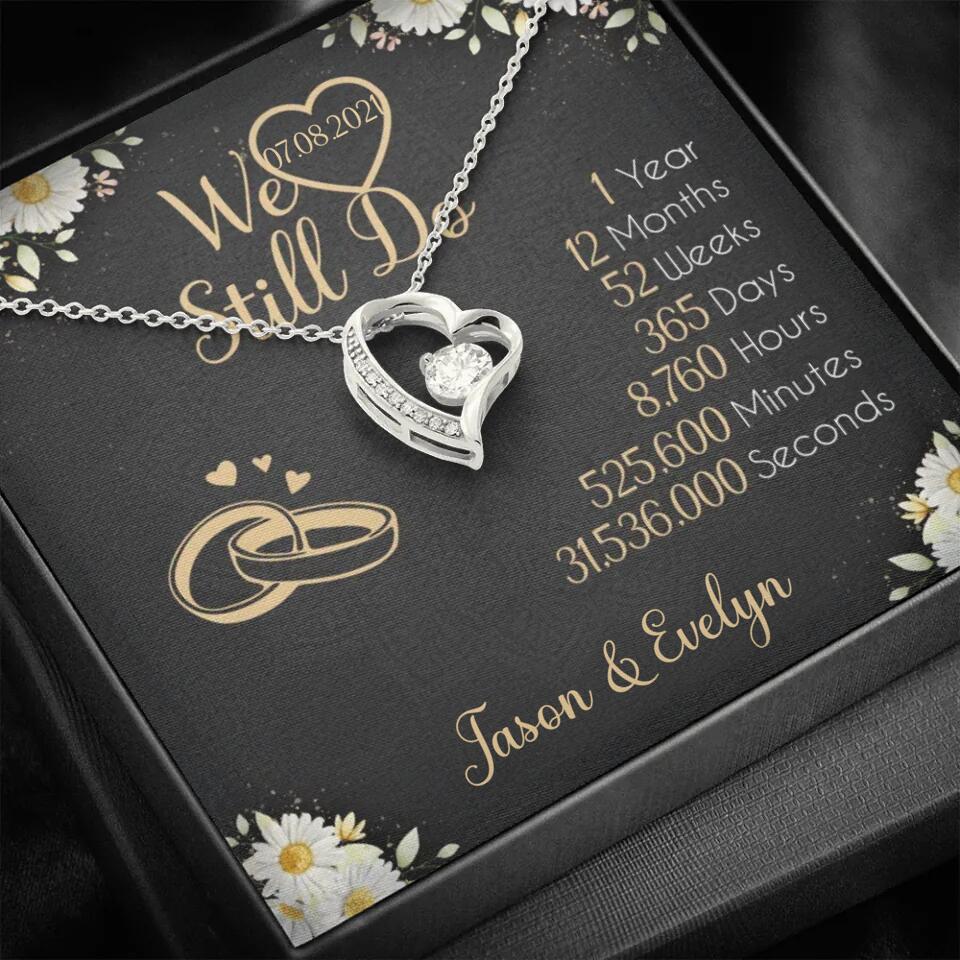 Personalized Valentine Gifts - We Still Do 1 Year - Personalized Necklace - 1st Anniversary Gift for Her - Image 17