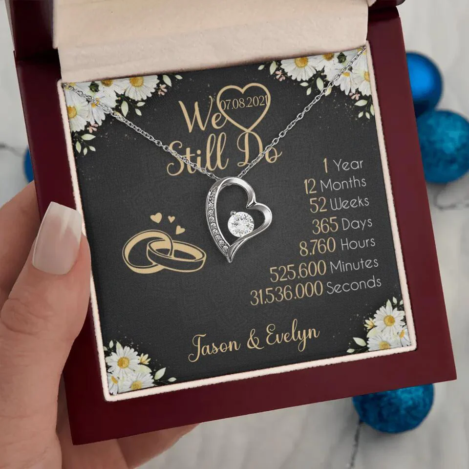 Personalized Valentine Gifts - We Still Do 1 Year - Personalized Necklace - 1st Anniversary Gift for Her - Image 19
