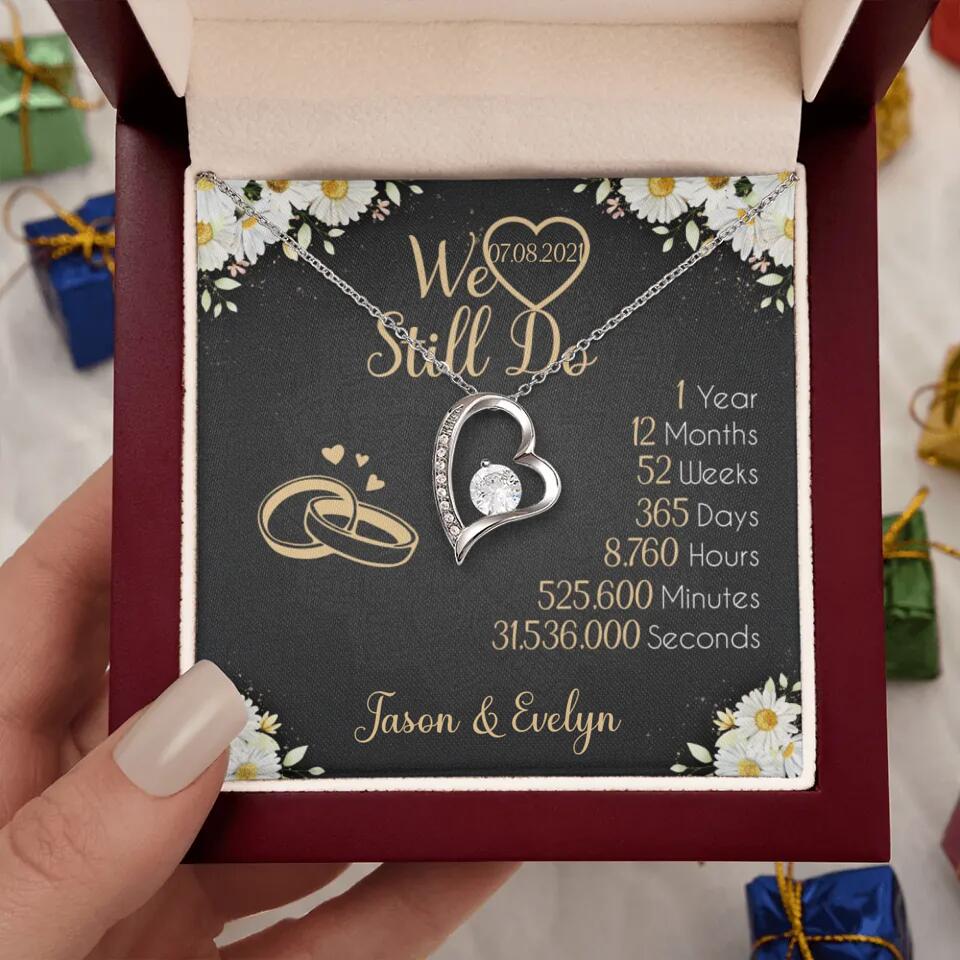 Personalized Valentine Gifts - We Still Do 1 Year - Personalized Necklace - 1st Anniversary Gift for Her - Image 20