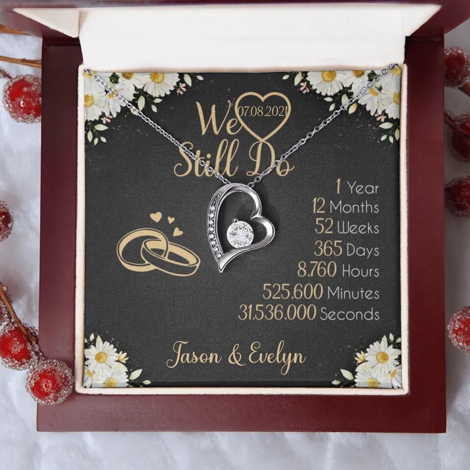 Personalized Valentine Gifts - We Still Do 1 Year - Personalized Necklace - 1st Anniversary Gift for Her - Image 21